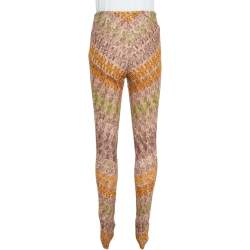 Missoni Multicolor Crocheted Knit Straight Leg Trousers S