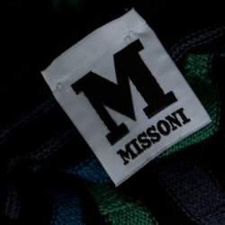 Pre Owned Missoni Multicolor Stripe Blend Midi Dress L