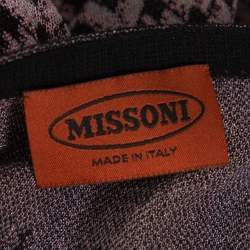 Pre Owned Missoni Pink Lurex Knit V Neck Top M