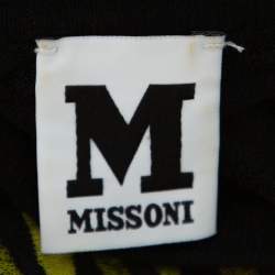 Pre Owned Missoni Multicolor Perforated Knit Ruffle Detail Shift Dress S