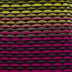 Pre Owned Missoni Multicolor Perforated Knit Ruffle Detail Shift Dress S