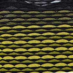 Pre Owned Missoni Multicolor Perforated Knit Ruffle Detail Shift Dress S