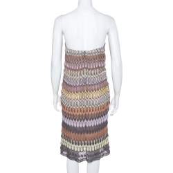 Pre Owned Missoni Multicolor Knit Strapless Shift Dress S