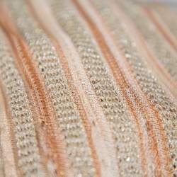 Pre Owned Missoni Beige Lurex Knit Front Tie Long Cardigan M