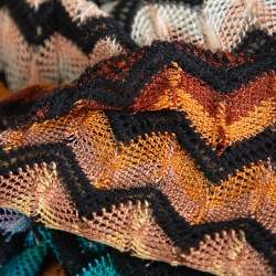 Pre Owned Missoni Multicolor Chevron Patterned Knit Sleeveless Top S