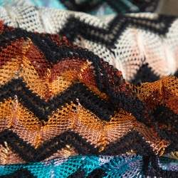 Pre Owned Missoni Multicolor Chevron Patterned Knit Sleeveless Top S