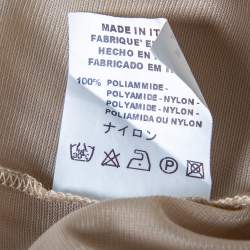 Pre Owned Missoni Cream Abstract Printed Silk Oversized Button Front Shirt S