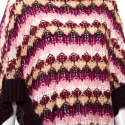 Pre Owned Missoni Purple Mohair Poncho (One Size)