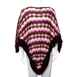 Pre Owned Missoni Purple Mohair Poncho (One Size)