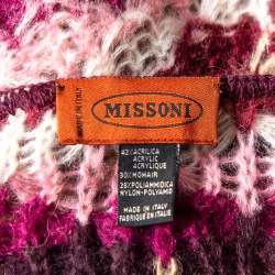 Pre Owned Missoni Purple Mohair Poncho (One Size)