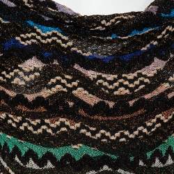 Pre Owned Missoni Black Lurex Knit Bateau Neck Shift Dress S