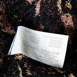 Pre Owned Missoni Black Lurex Knit Bateau Neck Shift Dress S