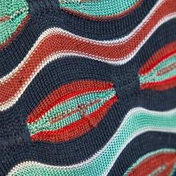 Pre Owned M Missoni Multicolor Wave Knit Maxi Skirt M