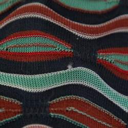 Pre Owned M Missoni Multicolor Wave Knit Maxi Skirt M