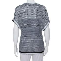 Pre Owned Missoni Monochrome Knit Top L