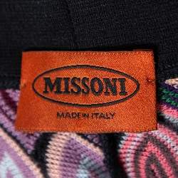 Pre Owned Missoni Multicolor Knit Patch Pocket Detail Open Front Cardigan XL