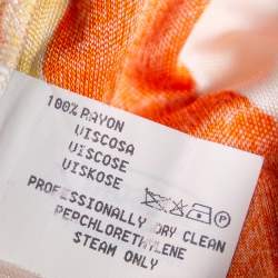 Pre Owned Missoni Multicolour Knit Faux Wrap Ruched Detail Top M