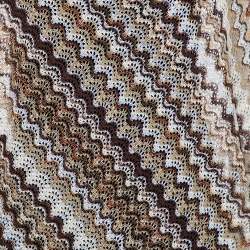 Pre Owned Missoni Brown Open Knit Poncho (One Size)