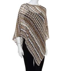 Pre Owned Missoni Brown Open Knit Poncho (One Size)