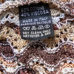 Pre Owned Missoni Brown Open Knit Poncho (One Size)