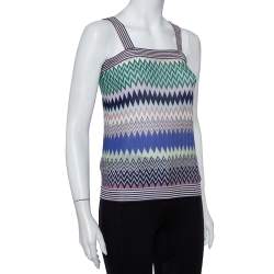 Pre Owned Missoni Multicolor Patterned Knit Cami Top S