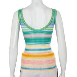 Pre Owned Missoni Multicolor Striped Knit Tank Top S