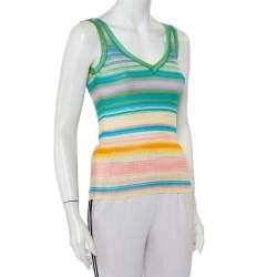 Pre Owned Missoni Multicolor Striped Knit Tank Top S