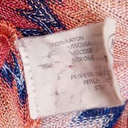 Pre Owned Missoni Pink Patterned Knit Top L