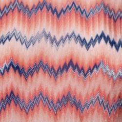 Pre Owned Missoni Pink Patterned Knit Top L