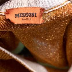 Pre Owned Missoni Multicolor Lurex Knit Sleeveless Sheath Dress M