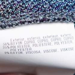 Pre Owned Missoni Multicolor Lurex Knit Sleeveless Sheath Dress M