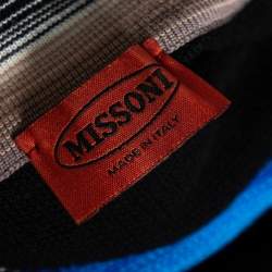 Pre Owned Missoni Multicolor Striped Wool Overlay Detail Oversized Cardigan S