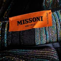 Pre Owned Missoni Multicolor Striped Lurex Knit Maxi Dress S
