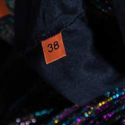 Pre Owned Missoni Multicolor Striped Lurex Knit Maxi Dress S