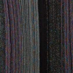 Pre Owned Missoni Multicolor Striped Lurex Knit Maxi Dress S