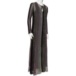 Pre Owned Missoni Multicolor Striped Lurex Knit Maxi Dress S