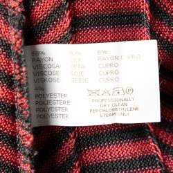 Pre Owned Missoni Mullticolor Patterned Lurex Knit Button Front Lightweight Cardigan M