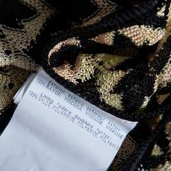 Pre Owned Missoni Pale Yellow Patterned Knit Maxi Kaftan M