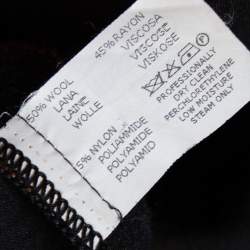 Pre Owned Missoni Burnt Orange Zig Zag Pattern Knit Short Dress M