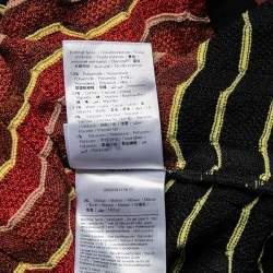 M Missoni Burnt Orange Patterned Knit Open Front Cardigan S 