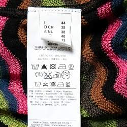 Pre Owned Missoni Multicolor Wavey Knit Short Sleeve Cardigan M