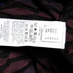 Pre Owned M Missoni Multicolor Fishscale Pattern Textured Knit Short Sleeve Top M