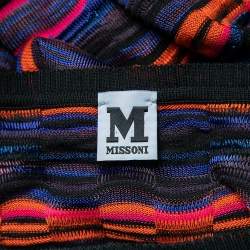 Pre Owned Missoni Multicolored Patterned Knit Short Dress S