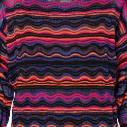 Pre Owned Missoni Multicolored Patterned Knit Short Dress S