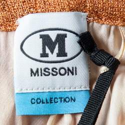 مملوكة مسبقًا  M Missoni Collection Multicolor Zig Zag Pattern Lurex Knit Maxi Dress S