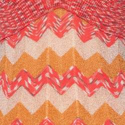 مملوكة مسبقًا  M Missoni Collection Multicolor Zig Zag Pattern Lurex Knit Maxi Dress S