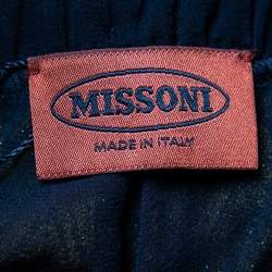 Pre Owned Missoni Multicolor Lurex Zig Zag Knit Palazzo Pants M