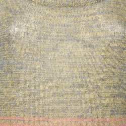 Pre Owned Missoni Multicolored Ombre Alpaca Knit Long Sleeve Jumper L