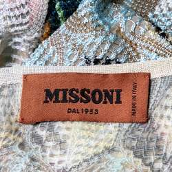 Pre Owned Missoni Multicolor Patterned Raschel Lace Shift Dress L