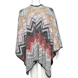Pre Owned Missoni Multicolor Wool Knit Poncho (One Size)